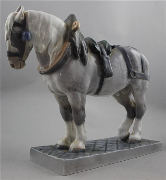 A Royal Copenhagen figure of a shire horse, modelled by E.F. Buenesen c.1995, 28.5cm